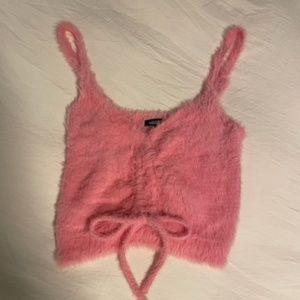 Brand New Wild Fable Pink Fuzzy Tank Top Women's S
